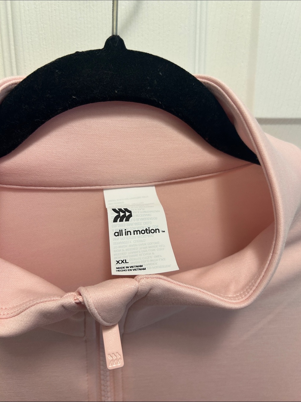 Women's Light Pink Quarter-Zip Pullover Sweatshirt - Picture 2 of 4
